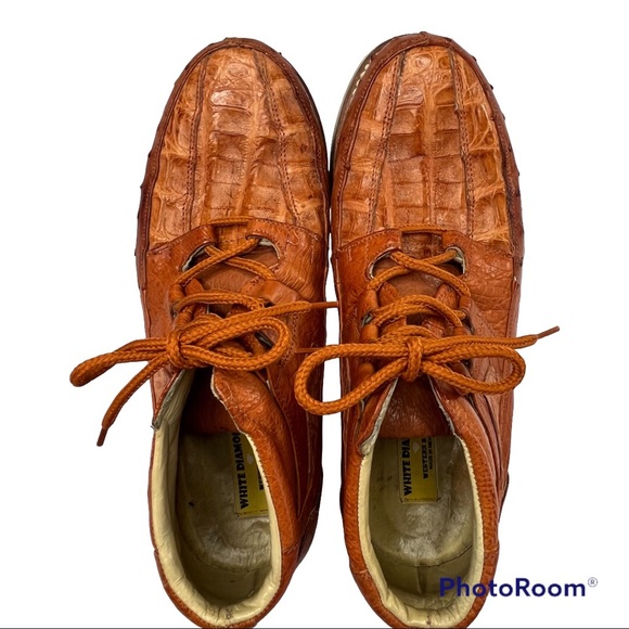 White Diamonds Men’s Alligator And Ostrich Chukka Boots Size 8